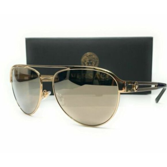 Versace Women\'s Gold and Light Brown Sunglasses! main image 3